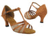 1635 Dark Tan Satin & Flesh Mesh with 2.5" Heel (2899) in the photo