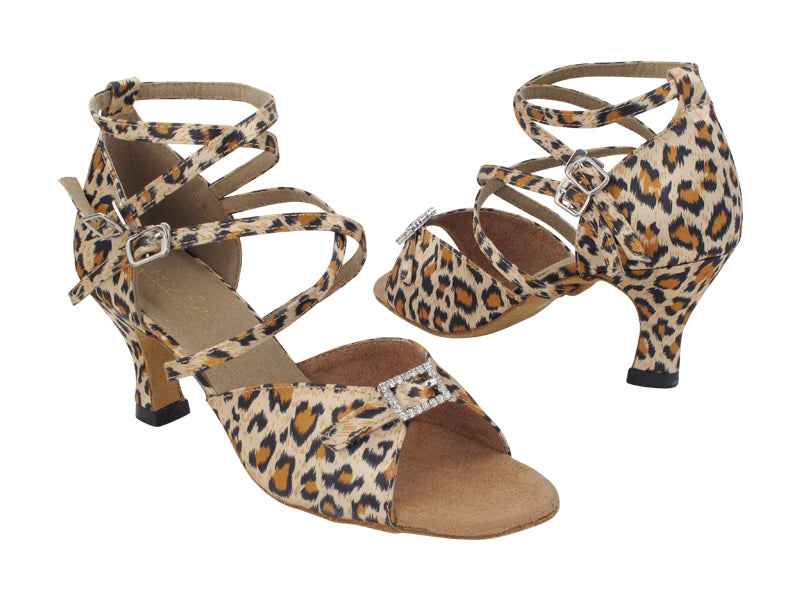 1636 152 Leopard Satin_Stone_Double-X Straps