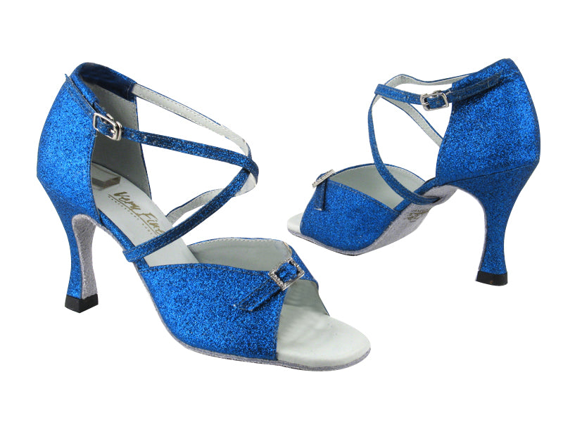 1636 234 Blue Stardust_Stone_White insole with 3&quot; heel in the photo