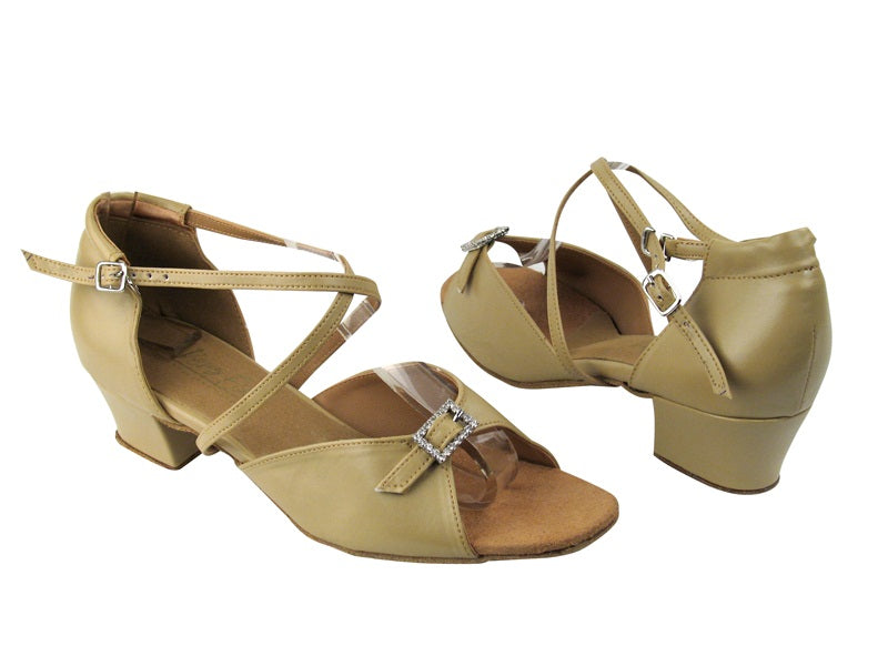 1636 Tan Leather_Stone with 1.5&quot; Medium heel in the photo