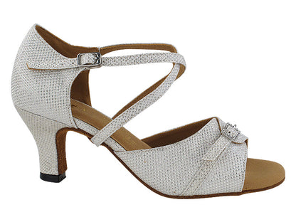 1637LEDSS White Glitter Satin_Trim with 2.5&quot; Heel (2899) in the photo