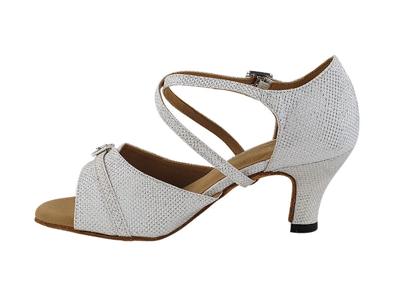 1637LEDSS White Glitter Satin_Trim with 2.5&quot; Heel (2899) in the photo