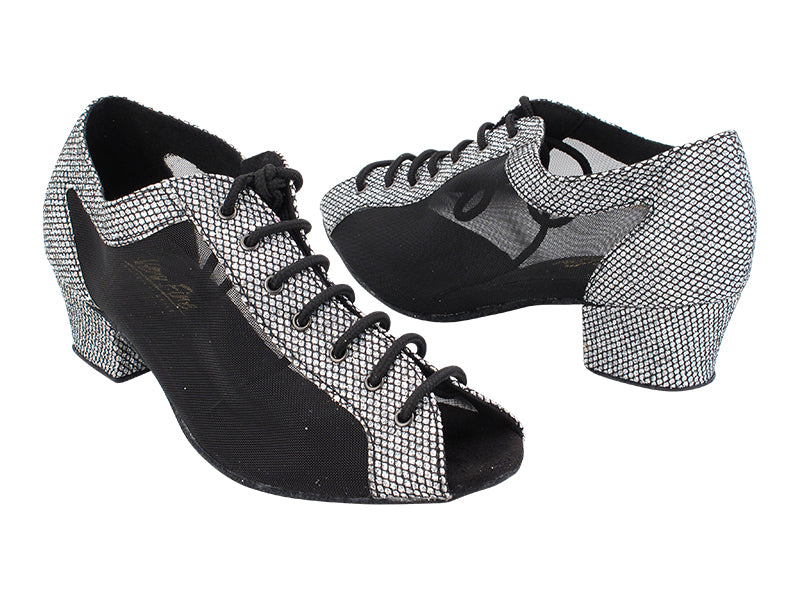 1643 97 Black Sparklenet_Black Mesh with 1.5&quot; Heel (2001) in the photo