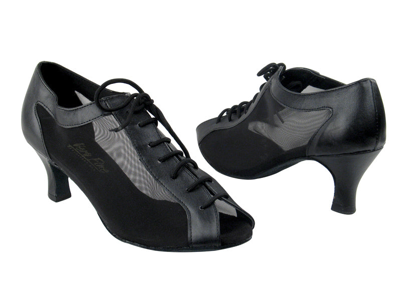 1643 Black Leather & Black Mesh with 2.5" Low Heel (2899) in the photo