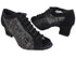 1643LEDSS Black Nubuck_Black Square Mesh with 2" Thick Cuban Heel (3149) in the photo