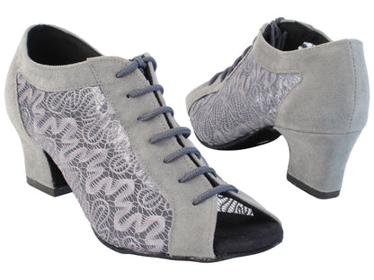 1643LEDSS Grey Suede_Grey Flower Mesh