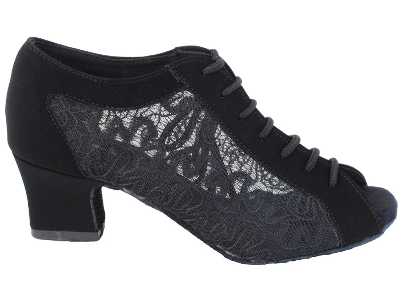 1643LEDSS Nubuck negro_Malla de flores negras