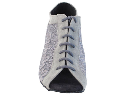 1643LEDSS Grey Suede_Grey Flower Mesh