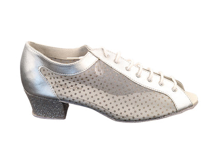 1643 151 Soft Silver PU_110 Mesh_126 Silver Stardust_H with 1.5&quot; Heel (2001) in the photo