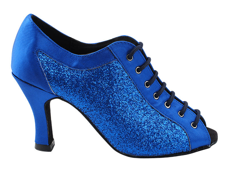 1643 247 Gem Blue Satin_234 Blue Stardust with 3" Heel (6812) in the photo
