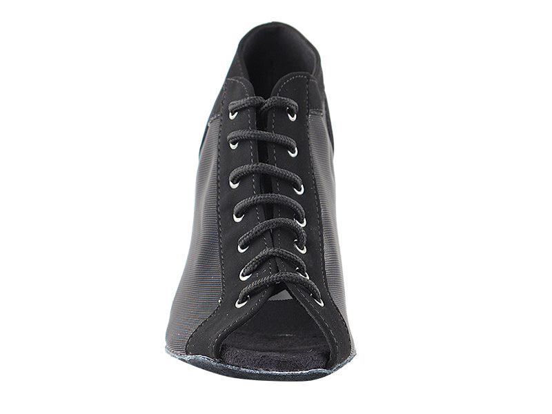 1643 Black Nubuck &amp; Black Mesh