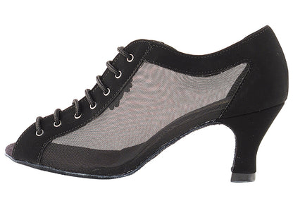 1643 Black Nubuck &amp; Black Mesh