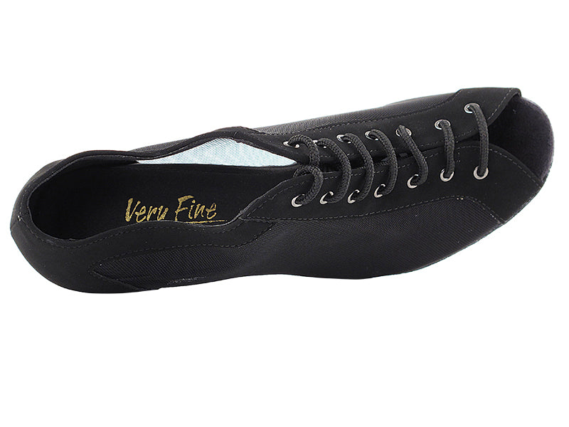 1643 Black Nubuck &amp; Black Mesh