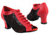 1643 Red Leather_46 Mesh with 2.2" Thick Cuban Heel in the photo