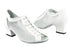 1643 White Leather_52 White Mesh with 2" Thick Cuban Heel in the photo