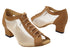 1643 Brown Nubuck & Flesh Mesh with 2" Thick Cuban Heel in the photo