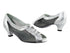 1644 126 Silver Stardust_Black Mesh with 1.3" Cuban heel in the photo