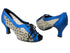 1644 234 Blue Stardust & 196 Mesh with 2.5" Low Heel in the photo