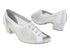 1644 WHITE SATIN & WHITE MESH with 1.5" Heel in the photo