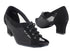 1644 Black Nubuck & Black Mesh with 2" Thick Cuban Heel in the photo