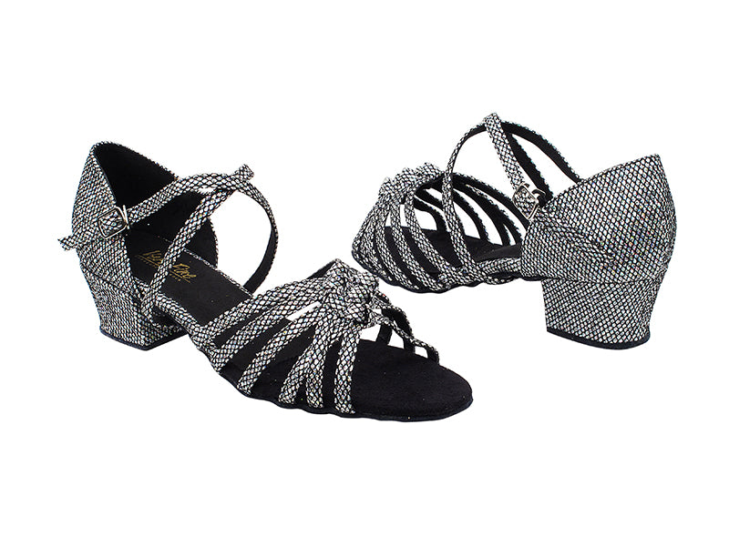 1650 97 Black Sparklenet 1.5&quot; Medium Heel in the photo