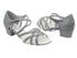 1657 264 Grey PU_Flesh Mesh with 1.5" Medium Heel in the photo