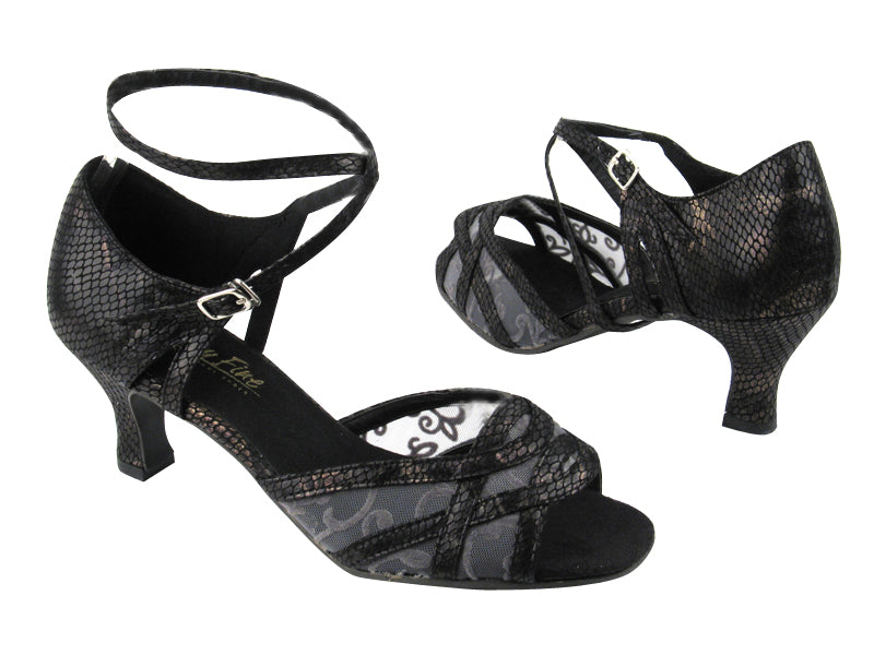 1657 85 Black Snake_153 Grey Mesh with 2.5&quot; low heel in the photo