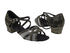 1657 30 Black Gold Velvet_Flesh Mesh with 1.5" Medium Heel in the photo