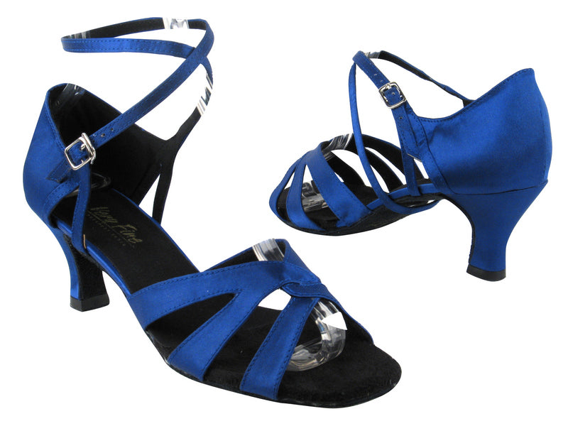 1658 247 Gem Blue Satin with 2.5&quot; low heel in the photo