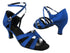 1658 247 Gem Blue Satin with 2.5" low heel in the photo