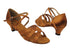 1658 236 Dark Tan Satin with 1.3" Cuban Heel in the photo