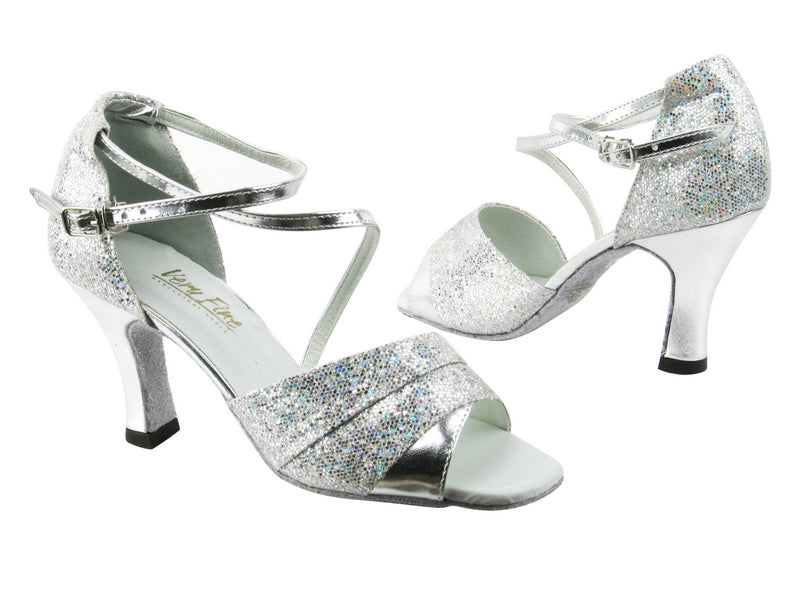 1659 107 Silver Scale_Silver Leather with 3&quot; heel in the photo