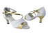 1659 139 White PU_F_B_9 Gold Sparkle_T_H_62 Gold PU_S with 2.6" heel in the photo
