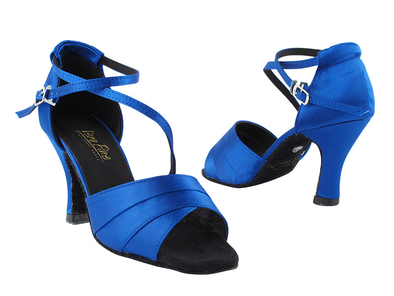 1659 247 Gem Blue Satin with 3&quot; Heel in the photo