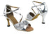 1659 7 Silver Sparkle_Silver Leather with 3" heel in the phto