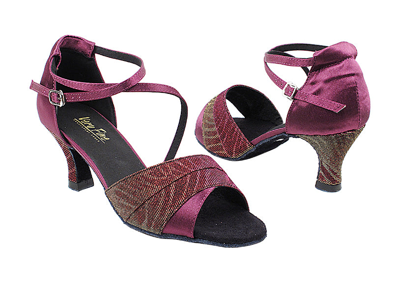 1659 96 Red Illusion_H_111 Purple Satin with 2.5&quot; Heel in the photo