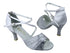 1659 126 Silver Stardust_214 Glitter_White Satin with 2.6" flared heel in the photo