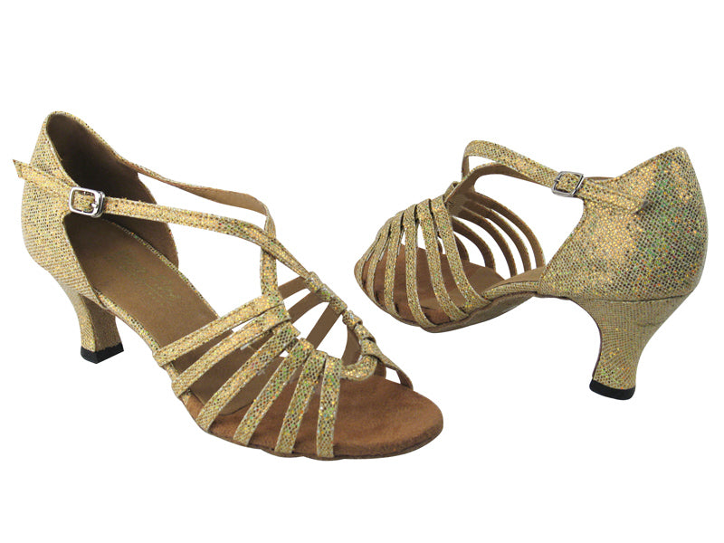 1661 173 Light Gold Scale with 2.5&quot; Low Heel in the photo