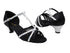 16612 38 Black Satin_107 Silver Scale_Black Mesh with 1.3" Cuban Heel in the photo