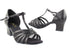 16612 Black Leather & Black Mesh with 2" Thick Cuban Heel in the photo