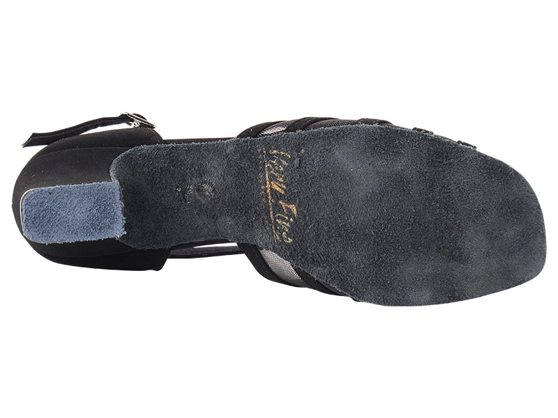 16612 Black Nubuck &amp; Thick Cuban Heel