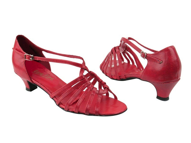 1661 175 Red Snake with 1.3&quot; Cuban heel in the photo