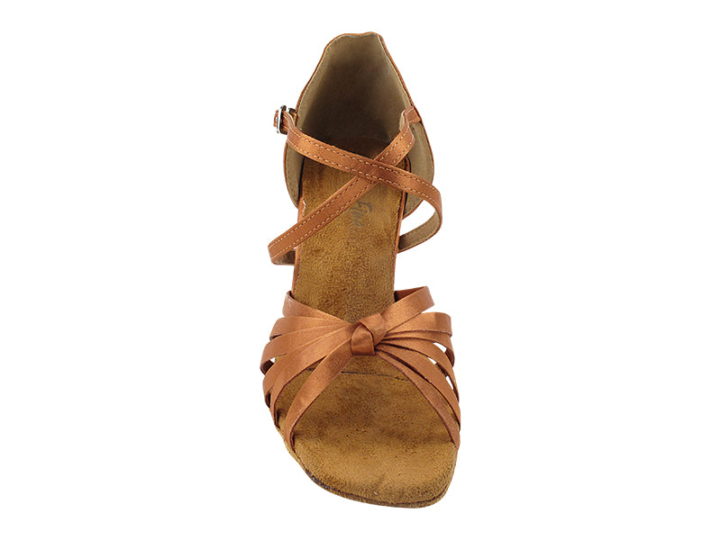 1664X Dark Tan Satin with 3&quot; Heel (6812) in the photo