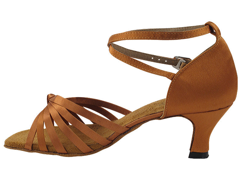 1664 Dark Tan Satin with 2.5&quot; Heel (2899) in the photo