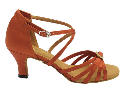 1666 Dark Tan Satin with 2.5&quot; Heel (2899) in the photo