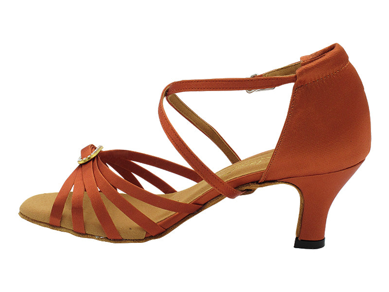 1666 Dark Tan Satin with 2.5&quot; Heel (2899) in the photo