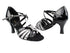 1668 250 Silver Snake_Black Patent with 2.75" Heel in the photo