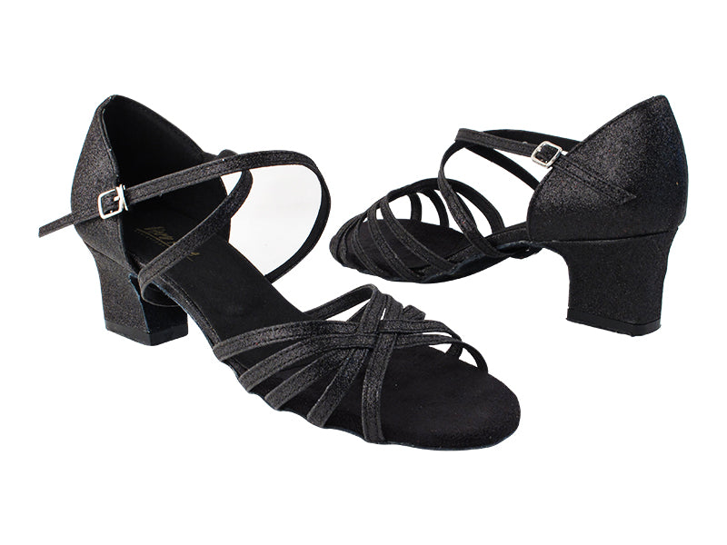 1613_1670C 127 Black Stardust with 2&quot; Thick Cuban Heel in the photo