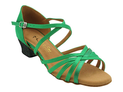 1670C 075 Green Satin_013 Green Illusion Scale_H with 1.5&quot; Heel (2001) in the photo