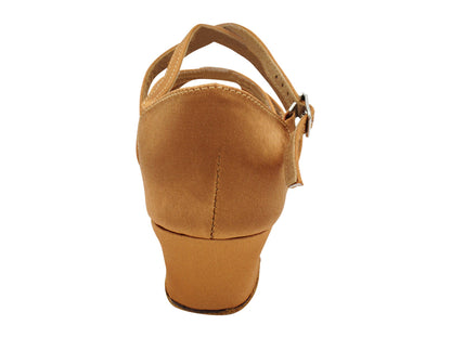 1670CG Brown Satin with 1.5" heel in the photo